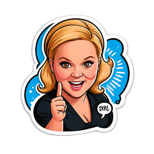Cute Cartoon Sticker ni Amy Schumer