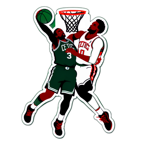 Celtics vs. Nets Dunk Rivalry Sticker