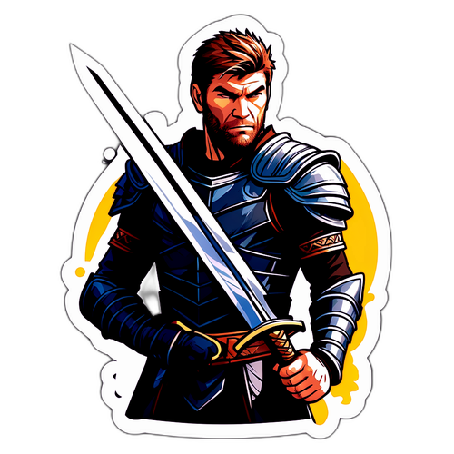 Wojownik w Leather Outfit