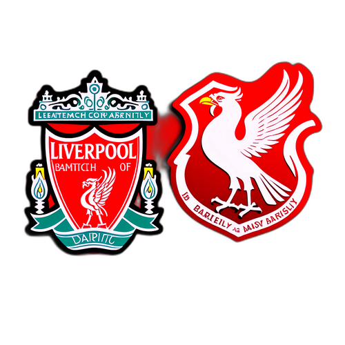 리버풀과 반슬리의 경기를 상징하는 스티커