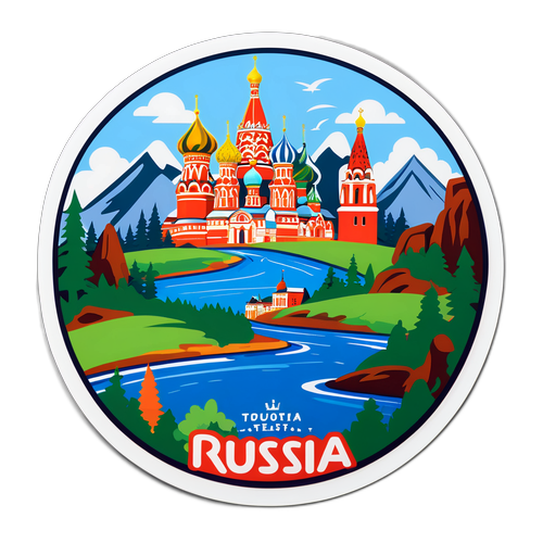 रूस का यात्रा-थीम वाला स्टिकर
