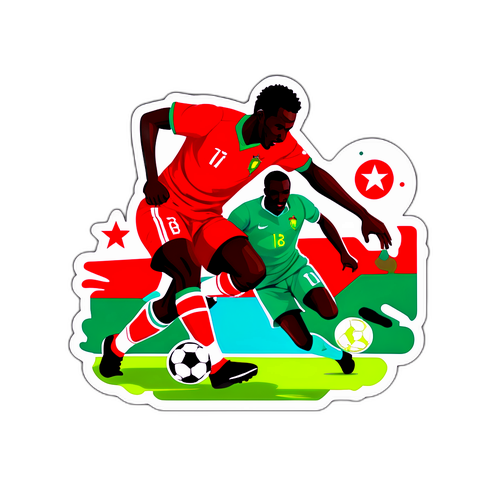 Spændende Fodboldøjeblik fra Marokko vs. Senegal