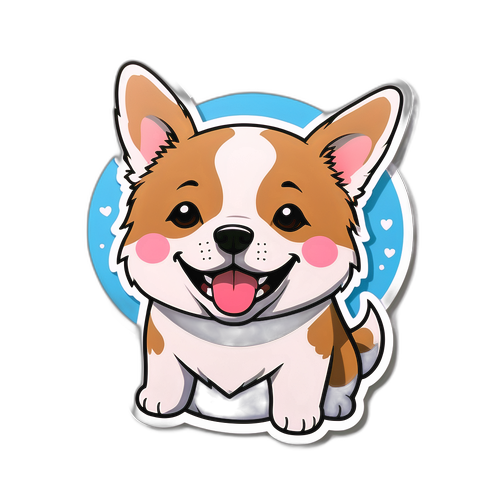 心温まるデザインの犬の笑顔