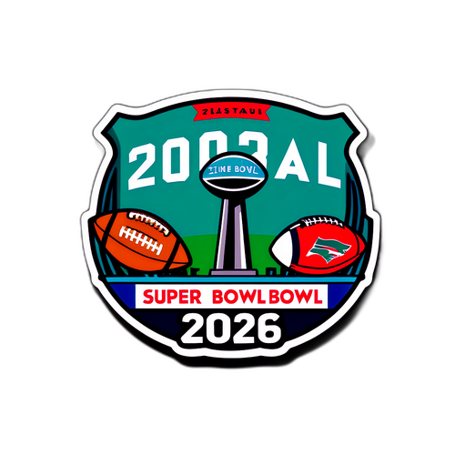 Super Bowl 2026 időzóna matricája
