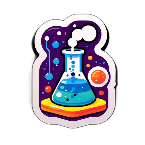 화학 실험실 스티커 디자인