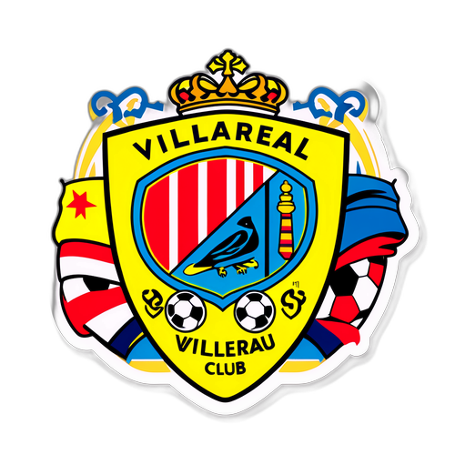Stiker Gaya Vintage Villarreal dan Athletic Club