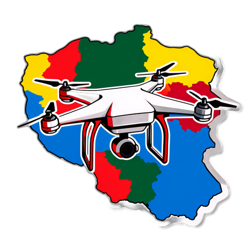 Drone sur une carte de la Roumanie