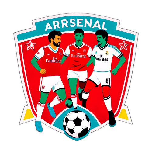 Muundo wa Bango la Retro kwa Mechi ya Arsenal dhidi ya Real Madrid