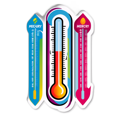 无汞温度计对比贴纸
