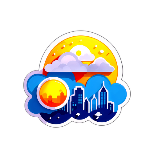 Icon ng Panahon na may Kislap ng Lunsod