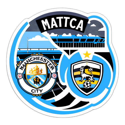 曼城對紐卡素比賽主題貼紙