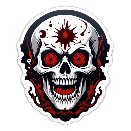 Стикер, вдохновленный Resident Evil и элементами ужаса