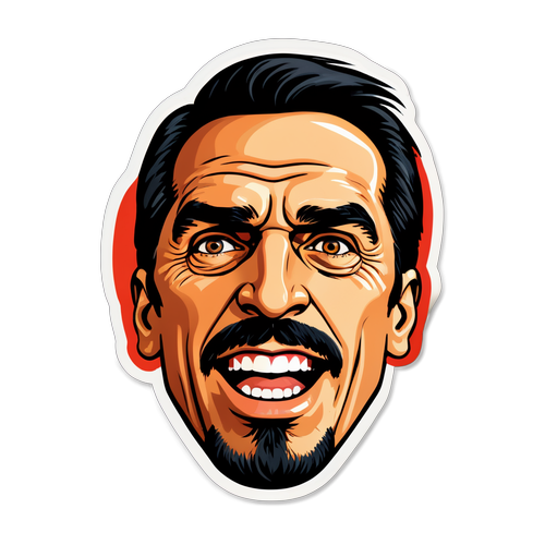 Diseño de adhesivo con el rostro de Jorge Capitanich