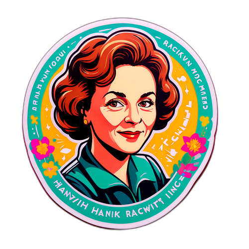 Stylisierte Darstellung von Hanka Rackwitz mit motivierenden Sprüchen