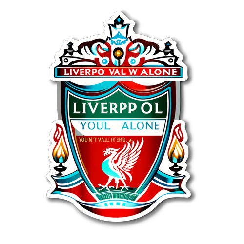 Chockerande Stickerdesign: Liverpool FCs Emblem med 'You'll Never Walk Alone' – En Tolkning av Passion och Gemenskap!