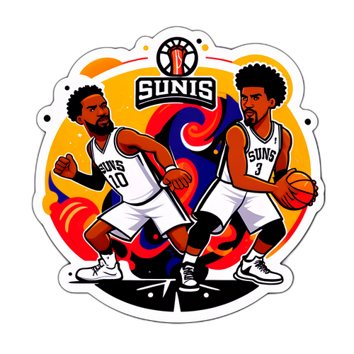 Suns vs Nets Basketball Showdown Sticker