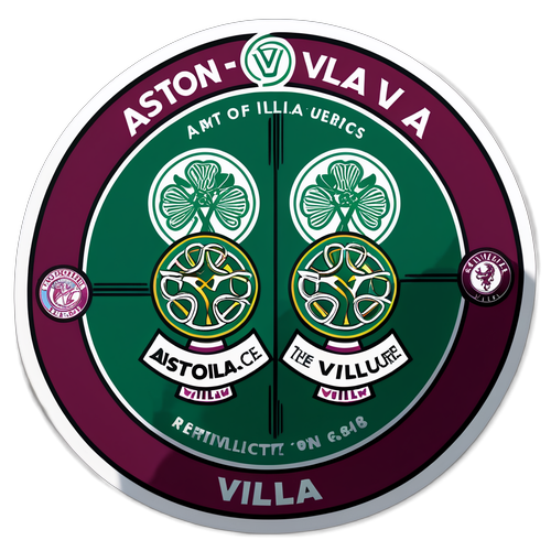 Sticker Promoting Aston Villa - Celtic Match