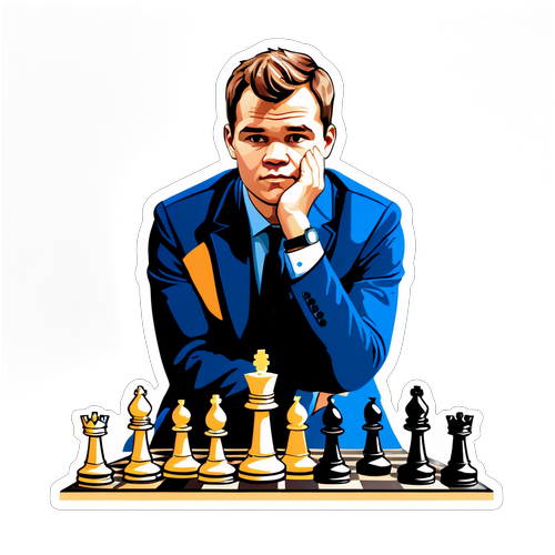 Stylisierte Illustration von Magnus Carlsen
