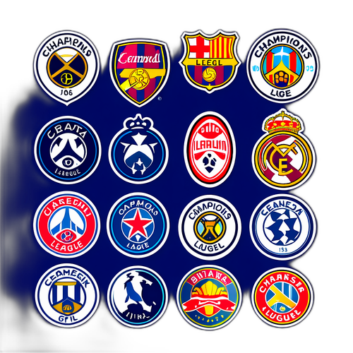 Thiết kế nhãn dán phản ánh màu sắc và biểu tượng của các đội bóng ở Champions League