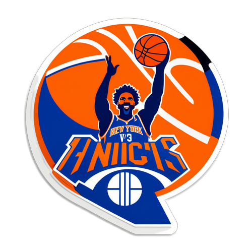 Vibrant na Sticker ng Basketball - New York Knicks