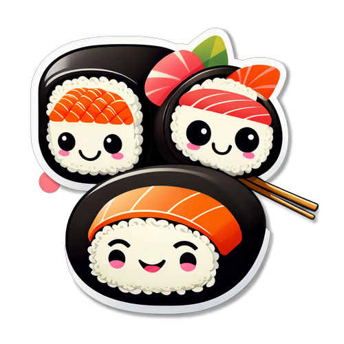 A Sushi, Ami Mosolyra Fakaszt: Fedezd Fel a Kawaii Stílusú Boldog Sushi Karaktereket!