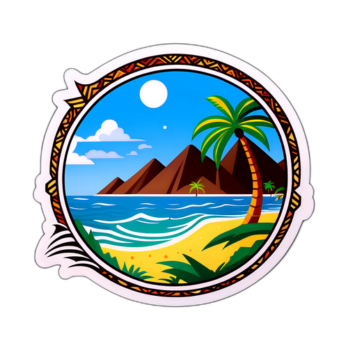 Autocollant des Comores : Beauté des îles