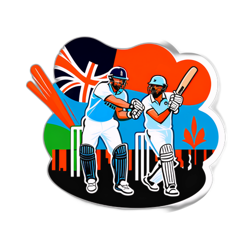 Energetisk cricket klistermærke
