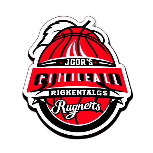 Rutgers Basketball-Themed Sticker