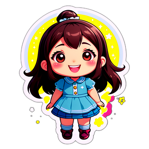 かわいいキャラクタースタイルのティンカーステッカー