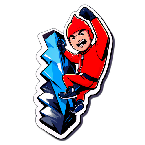 動態攀登角色角落貼紙