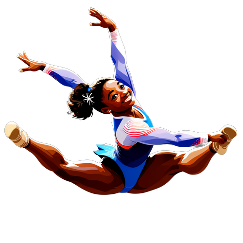 Desperte Sua Paixão pela Ginástica com a Arte Vibrante de Simone Biles!