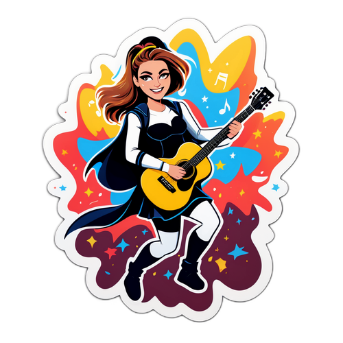 Superhrdinka Monika Timková s kytarou