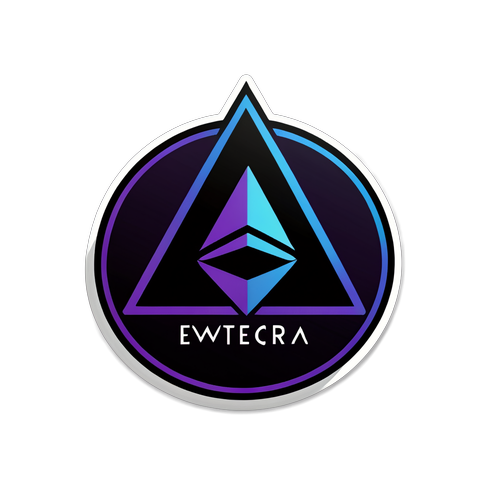 Thiết kế nhãn dán với biểu tượng Ethereum và từ 'Pectra'
