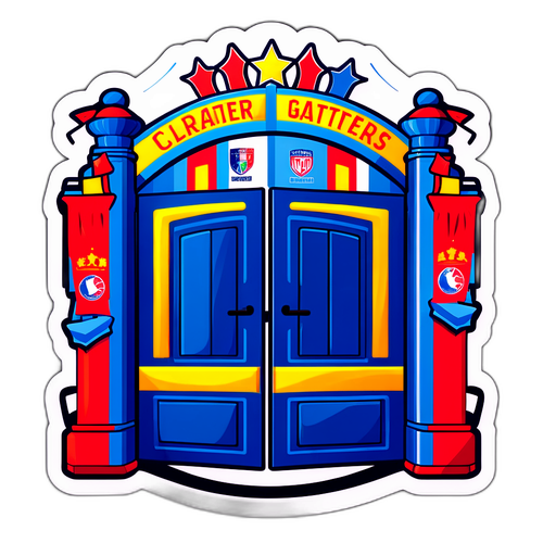 Návrh nálepky stadionové brány