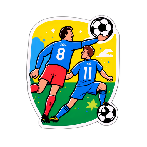 Hình dán về trận bóng đá hài hước