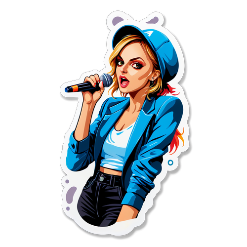 Alexandra Stan Înflăcărează Scena: Un Sticker Vibrant Care Captivează!