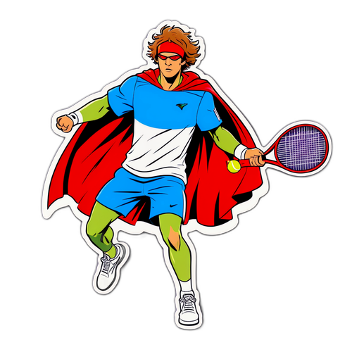 Zverev jako superbohater w stroju tenisowym