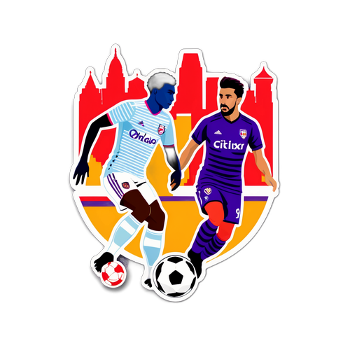 Stiker Pertandingan Antara Orlando City dan Necaxa