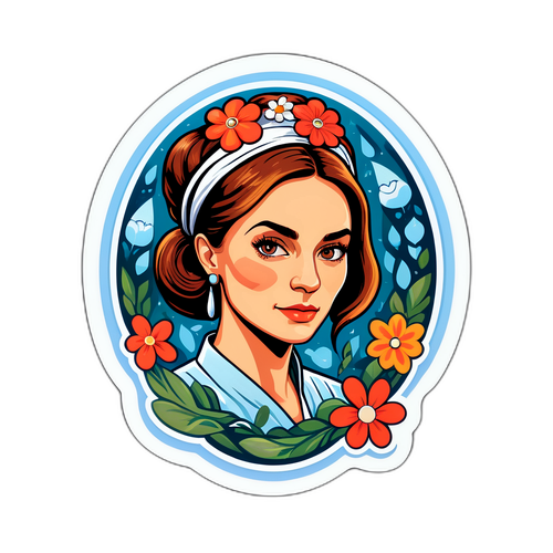 Sticker artístico en homenaje a Natalia Melmann