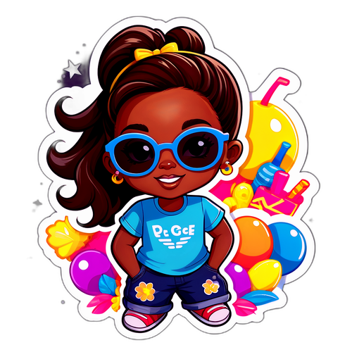 Autocollant de Faustine en séance photo