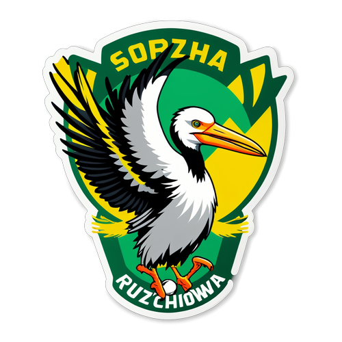 Stork Rzuchowa - Zielono-Żółty Emblemat