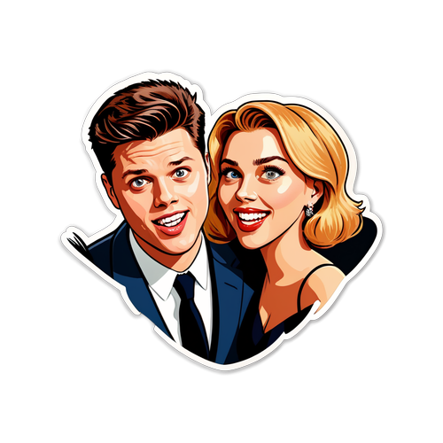 Colin Jost et Scarlett Johansson en Moment Romantique