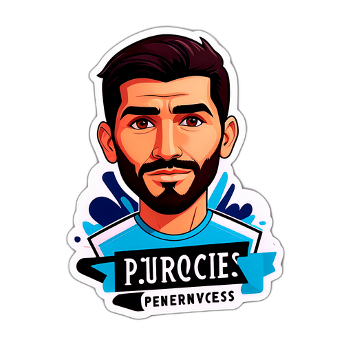Autocollant de Vicente Luque avec une citation motivante sur la persévérance et le succès