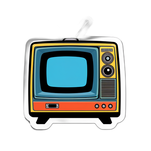 Sticker cu televizor retro