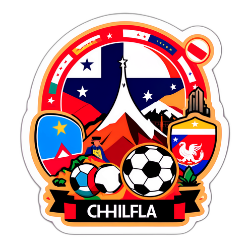 Stiker Budaya Chile dengan Tema Sepak Bola