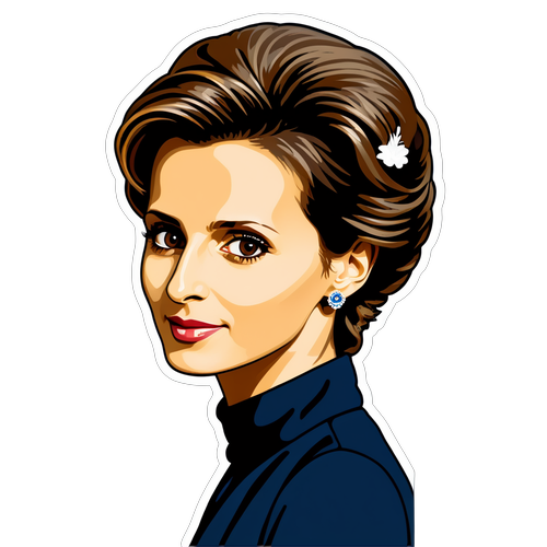 Asma al-Assad tyylitelty muotokuva