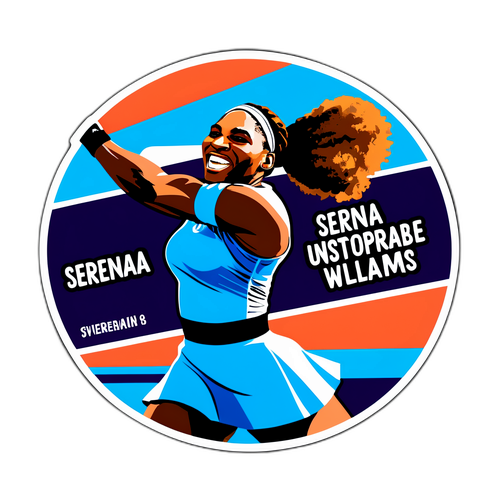 Motiverande klistermärke av Serena Williams