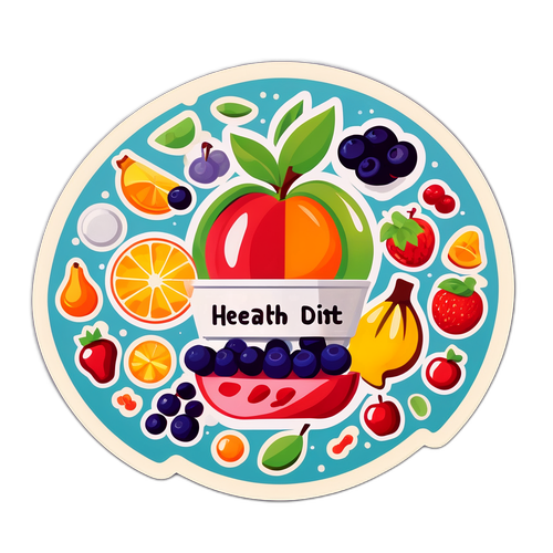 健康饮食贴纸