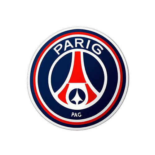 מדבקת לוגו מינימליסטי של פ.ס.ג