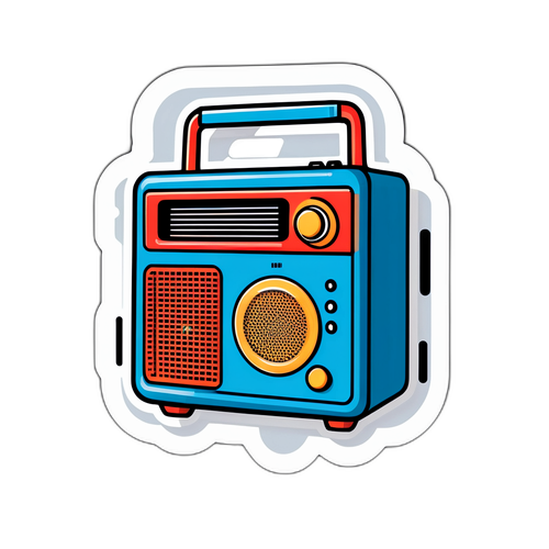 Rádio Vintage com Elementos Modernos